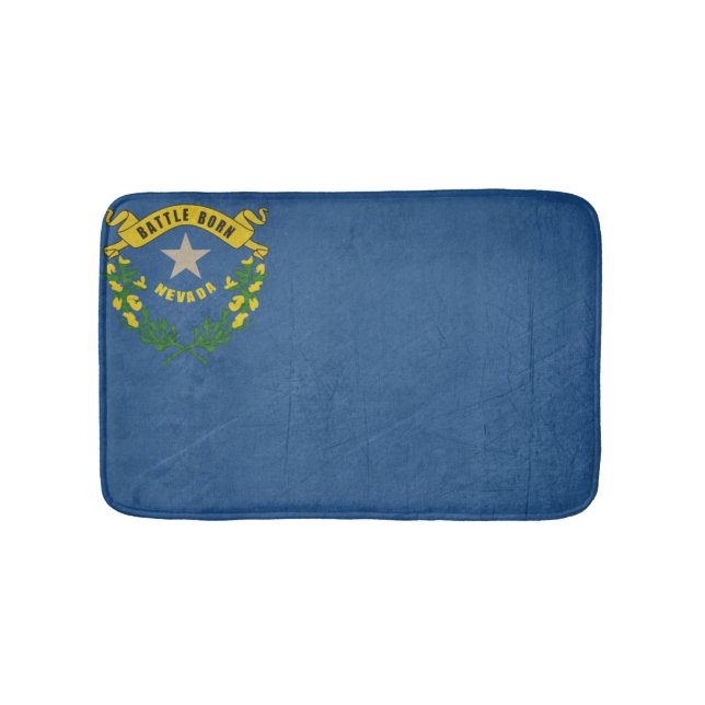 Grunge illustration of Nevada state flag Bathroom Mat (Front)