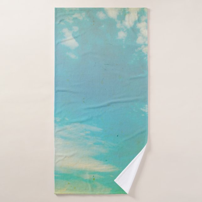 Grunge image of sky background. home decor, backgr bath towel (Bath Towel)