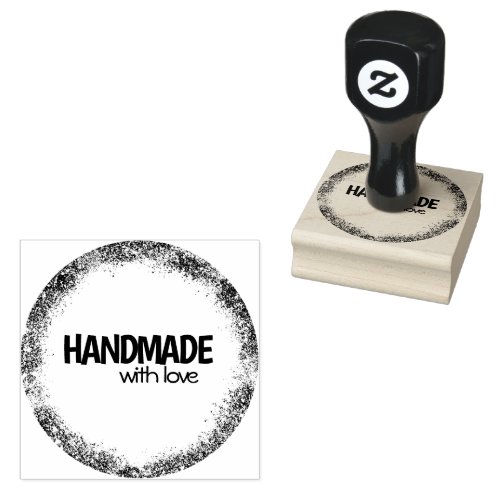Grunge Ink Handmade With Love   Rubber Stamp