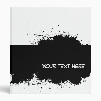 Grunge Ink Stain Binder Template | Zazzle