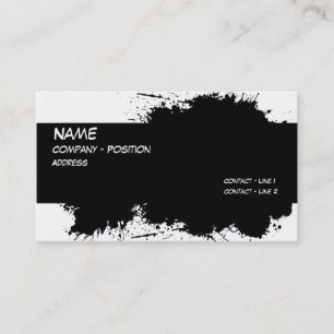 Grunge Ink Stain Template for business card