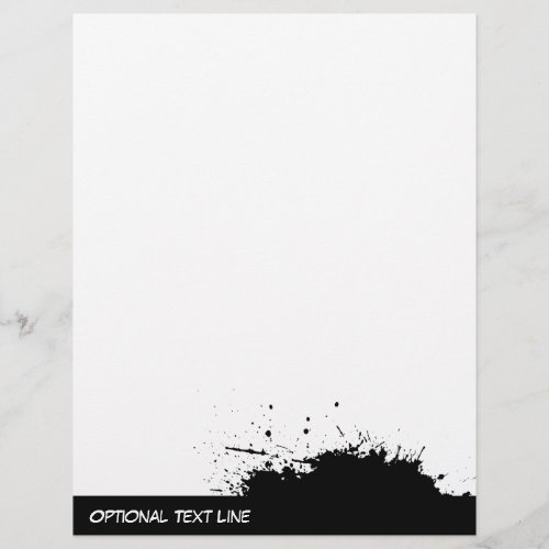 Grunge Ink Stain Template for letterhead