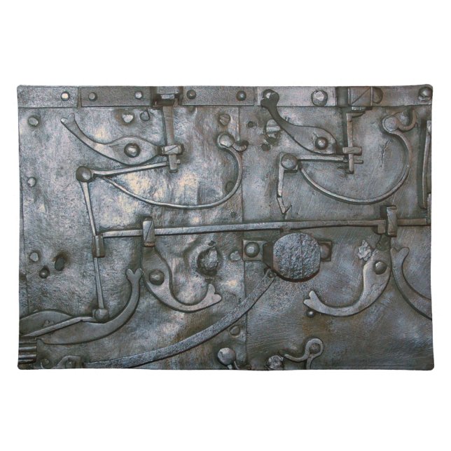 Grunge Iron Heavy Metal Cloth Placemat (Front)