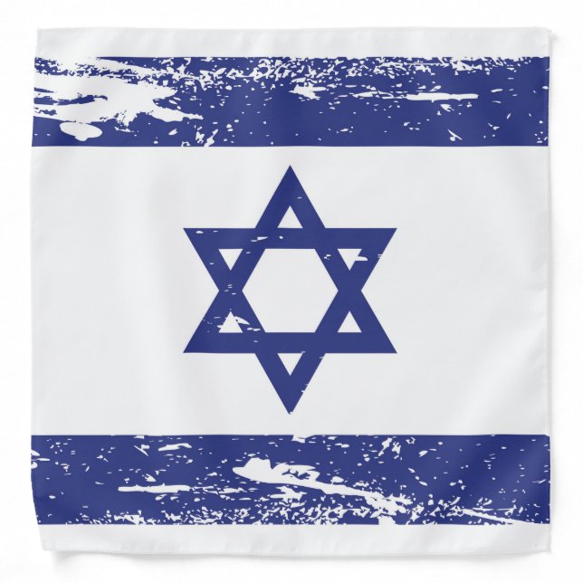 Grunge Israel Flag Bandana (Front)