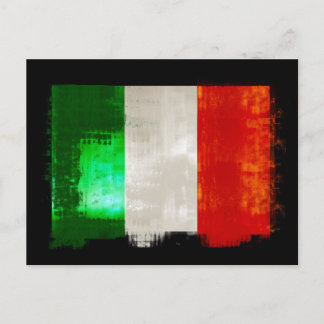 Grunge Italian flag of Italy vintage retro style Postcard