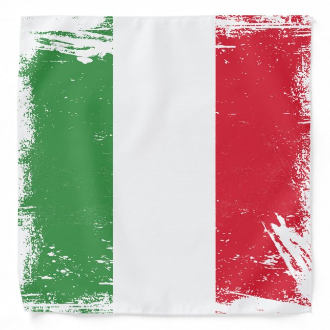 Grunge Italy Flag Bandana (Front)