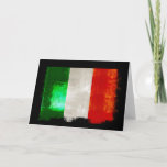 Grunge Italy flag for Italians of Italia - forza Card