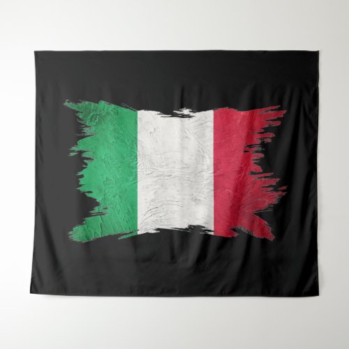 Grunge Italy flag Italian flag Brush stroke Tapestry
