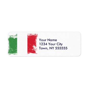 Grunge Italy Flag Label by electrosky at Zazzle