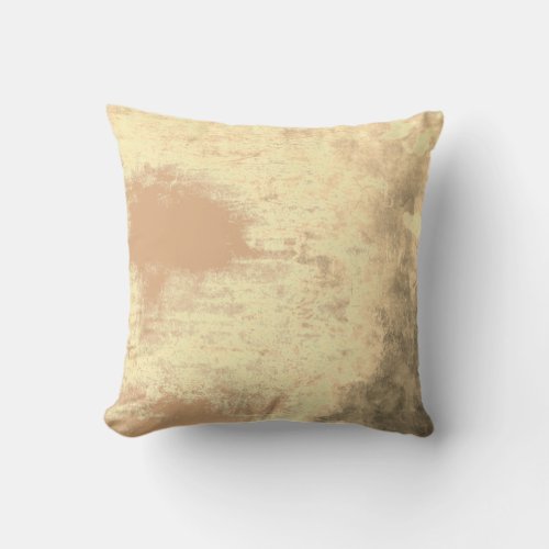 Grunge Ivory Off White Cream Neutral Beige  Throw Pillow