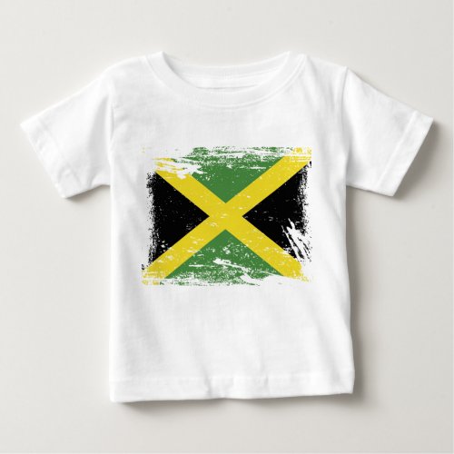 Grunge Jamaica Flag Baby T_Shirt