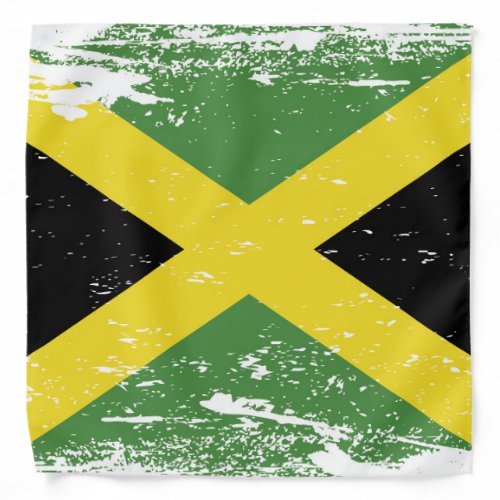 Grunge Jamaica Flag Bandana