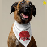 Grunge Japanese Japan Flag Custom Name Pet Bandana<br><div class="desc">You beloved dog can wear your family's national pride! This grunge style Japanese flag pet bandana is easy to personalize with your dog's name! The red sun sits in the center of a white background, your furry family member will certainly stand out in style. There are other flag dog bandanas...</div>
