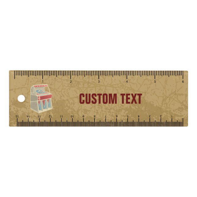 Grunge Jukebox 6 inch Ruler (Front)