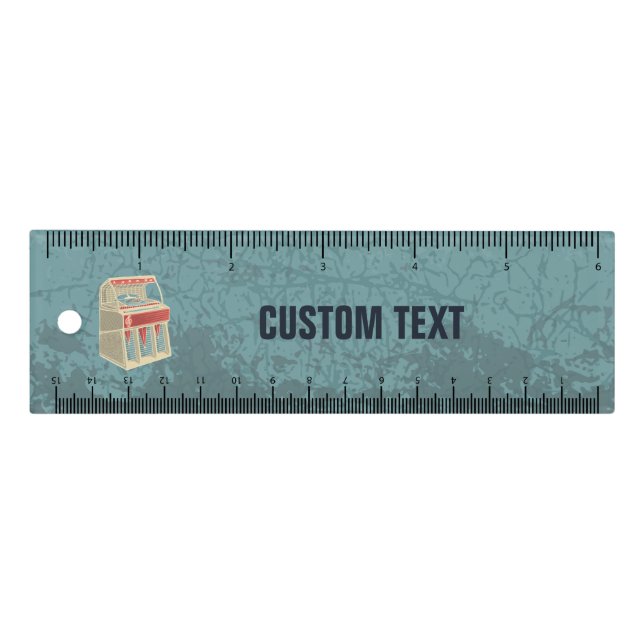 Grunge Jukebox 6 inch Ruler (Front)