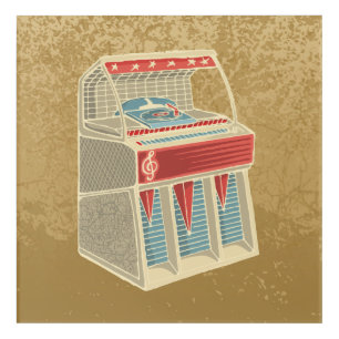 Grunge Jukebox Acrylic Print