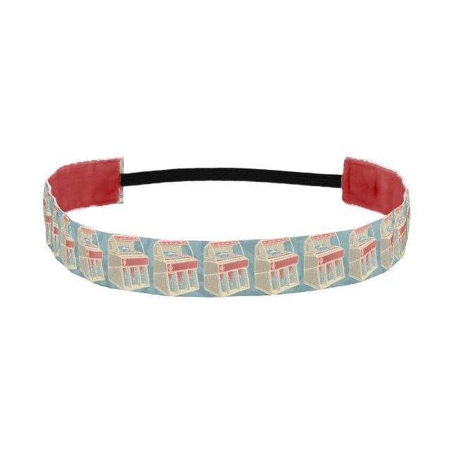 Grunge Jukebox Athletic Headband (Front)