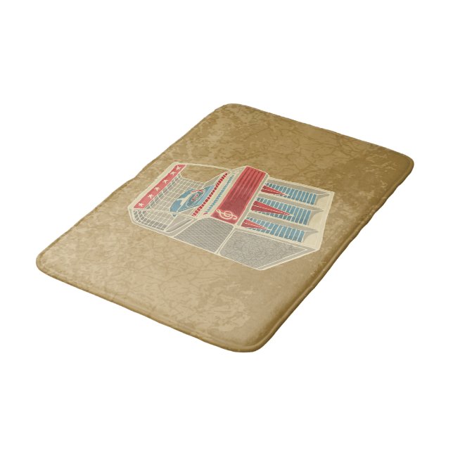 Grunge Jukebox Bath Mat (Angled)