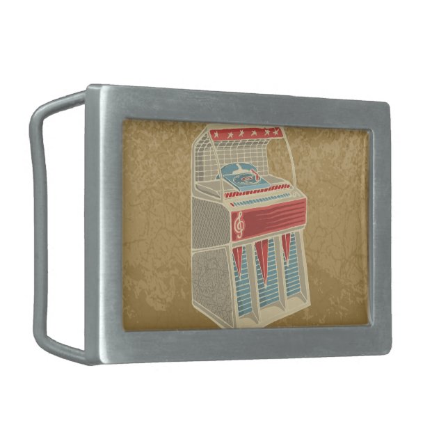 Grunge Jukebox Belt Buckle (Front Left)