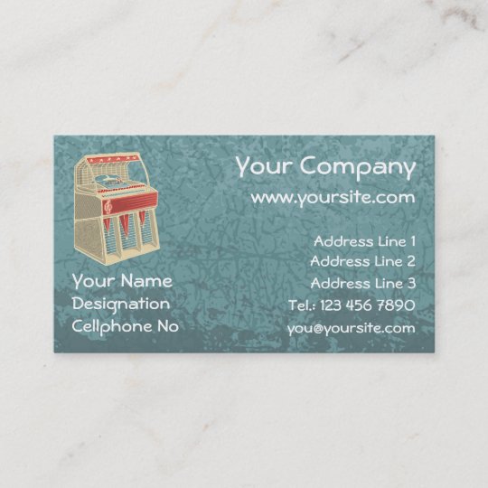 Grunge Jukebox Business Card