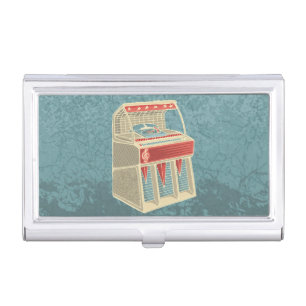 Grunge Jukebox Business Card Holder