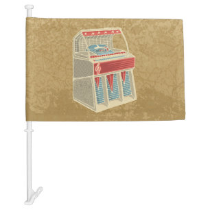 Grunge Jukebox Car Flag