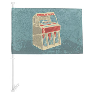 Grunge Jukebox Car Flag