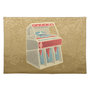 Grunge Jukebox Cloth Placemat