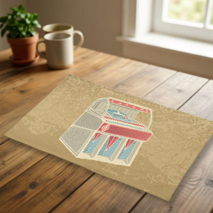 Grunge Jukebox Cloth Placemat