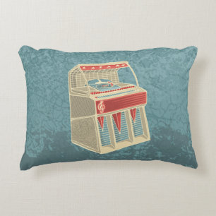 Grunge Jukebox Decorative Pillow