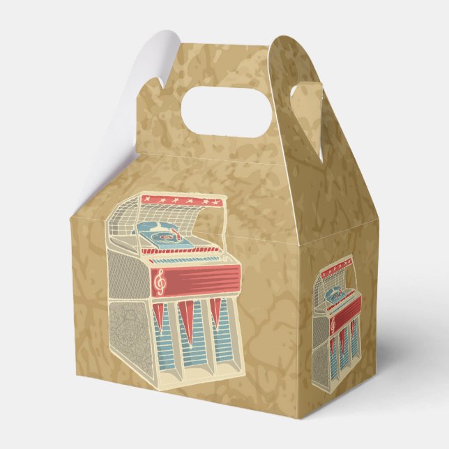 Grunge Jukebox Favor Boxes (Front Side)