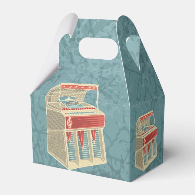 Grunge Jukebox Favor Boxes (Front Side)