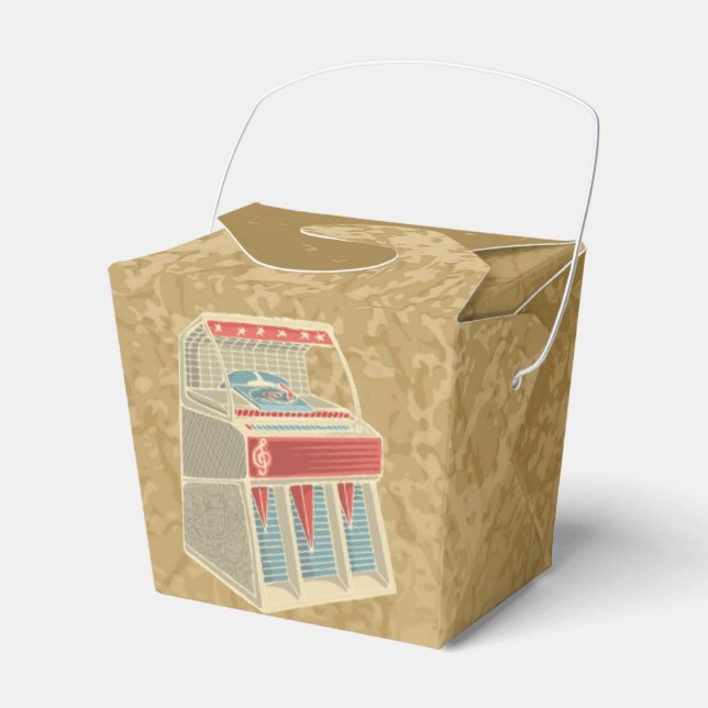 Grunge Jukebox Favor Boxes (Front Side)