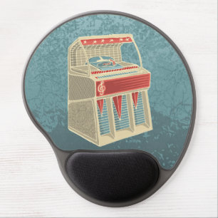 Grunge Jukebox Gel Mouse Pad