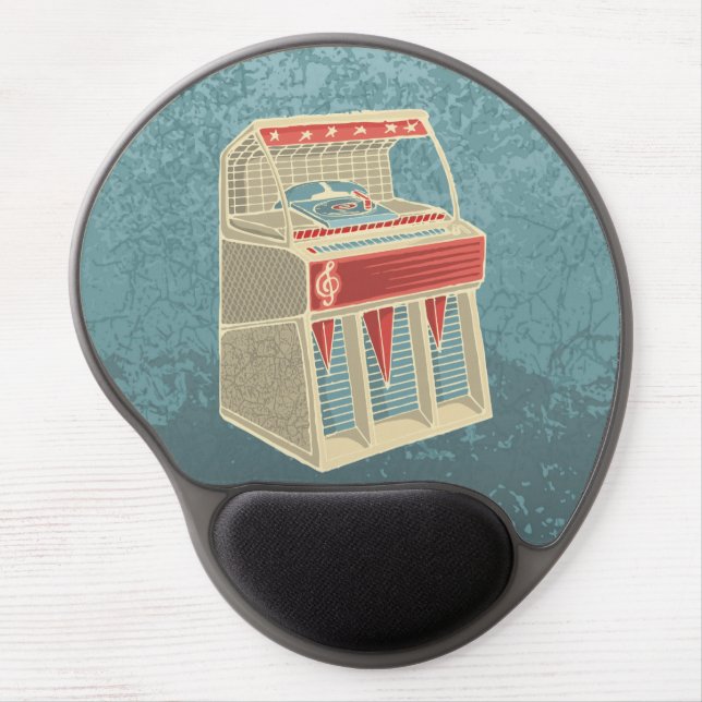 Grunge Jukebox Gel Mouse Pad (Front)