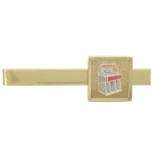 Grunge Jukebox Gold Finish Tie Bar