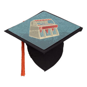 Grunge Jukebox Graduation Cap Topper