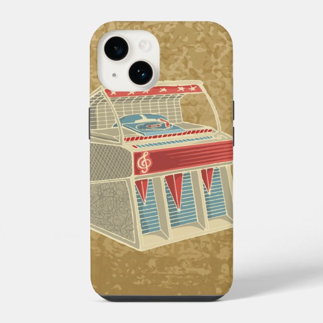 Grunge Jukebox Iphone Case (Back)