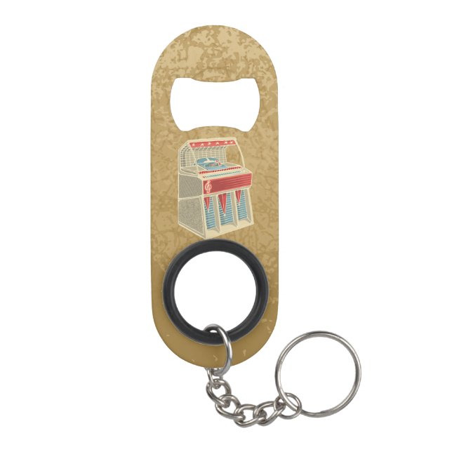 Grunge Jukebox Keychain Bottle Opener (Back)