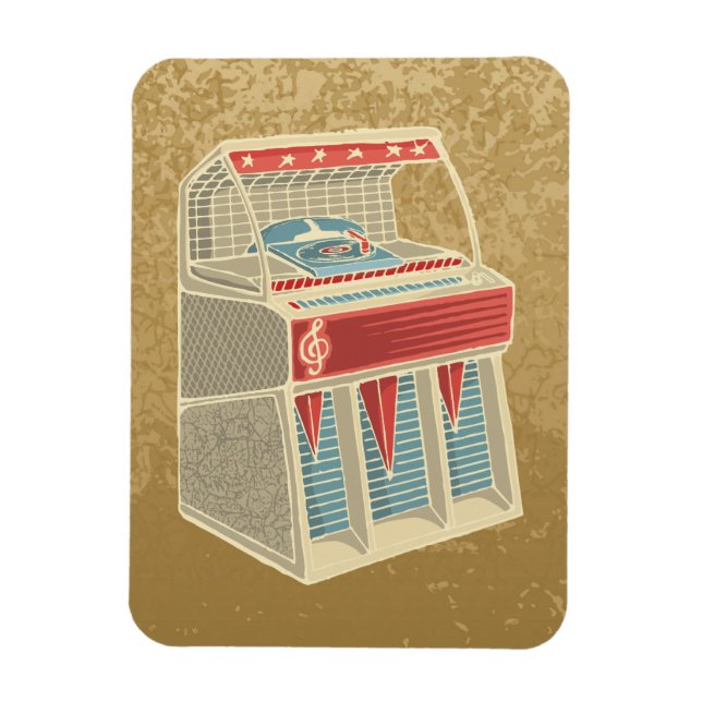 Grunge Jukebox Magnet (Vertical)