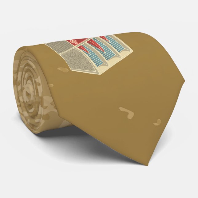 Grunge Jukebox Neck Tie (Rolled)