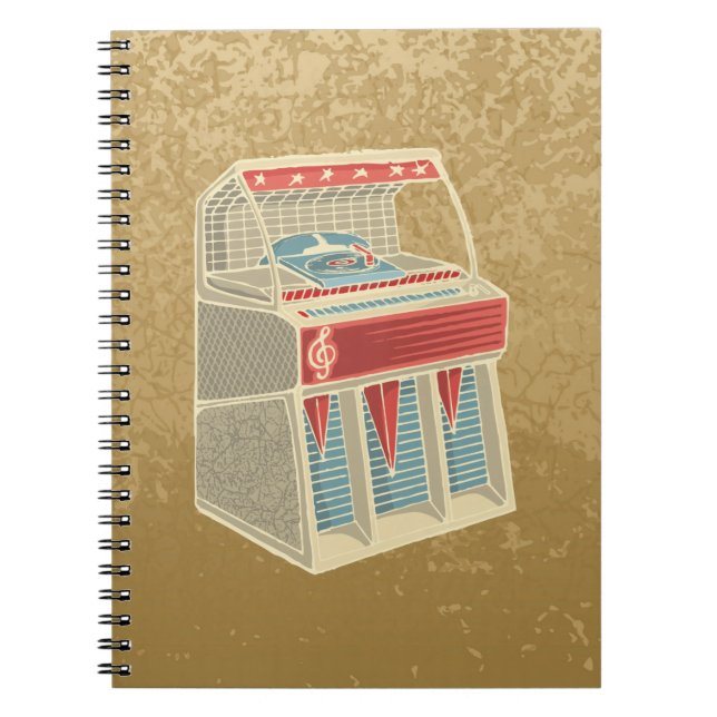 Grunge Jukebox Notebook (Front)
