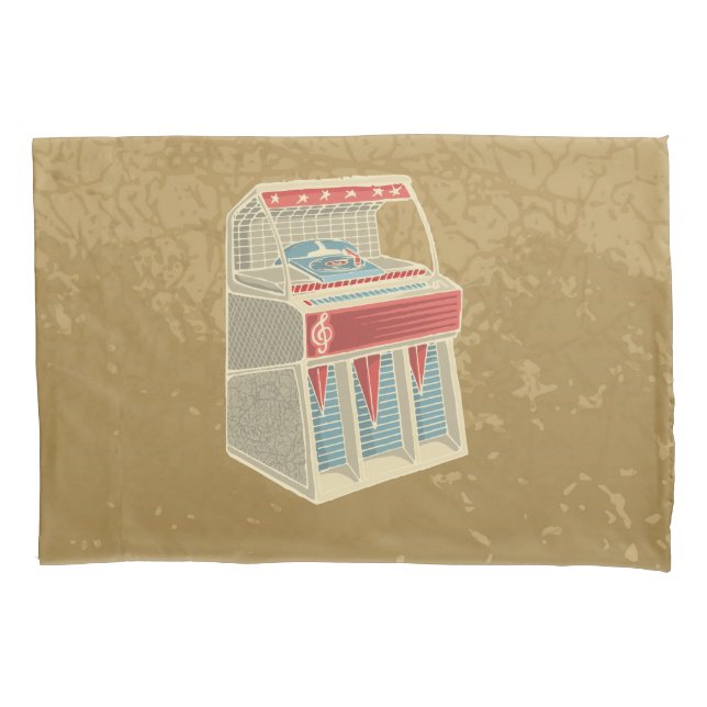 Grunge Jukebox Pillow Case (Front)