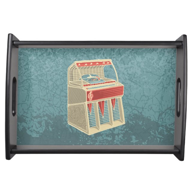 Grunge Jukebox Serving Tray (Front)
