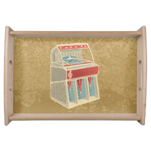 Grunge Jukebox Serving Tray