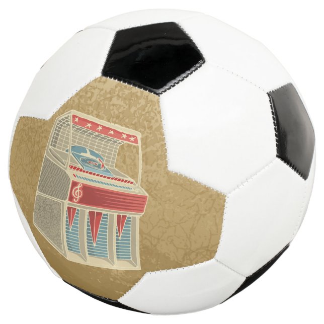 Grunge Jukebox Soccer Ball (Three Quarter)