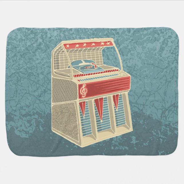 Grunge Jukebox Swaddle Blanket (Horizontal)