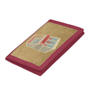 Grunge Jukebox Trifold Wallet