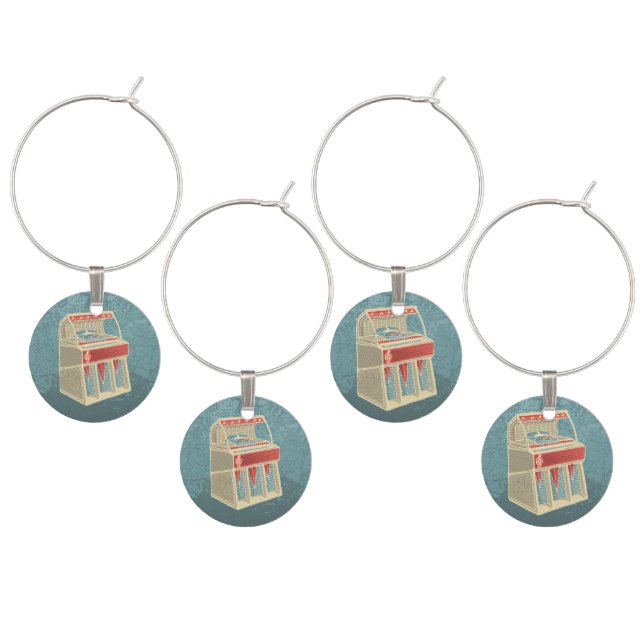 Grunge Jukebox Wine Charm (Staggered)