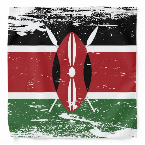 Grunge Kenya Flag Bandana
